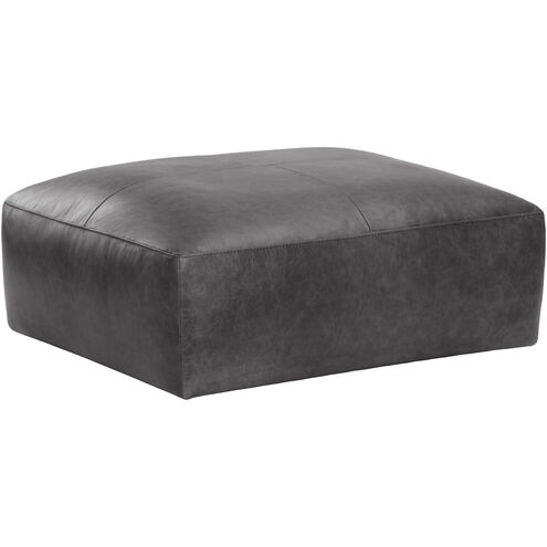 Watson 17 inch Marseille Black Leather Modular Ottoman